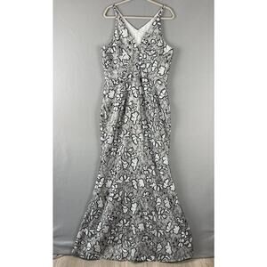 Dress the Population Karen Dress Gown Womens XXL Floral Lace Sequin Wedding